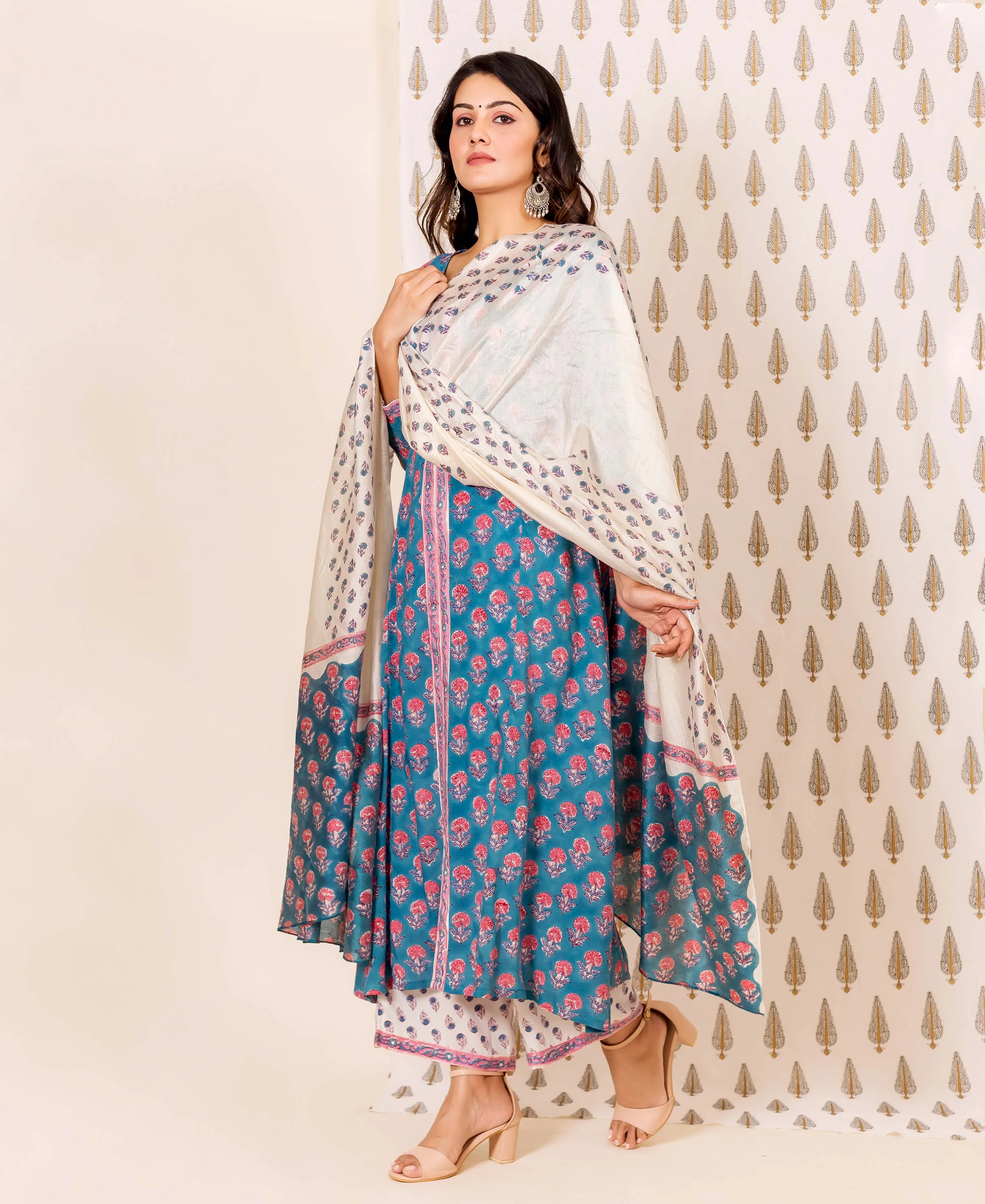 Eesha Hand Block Printed Long Kurta