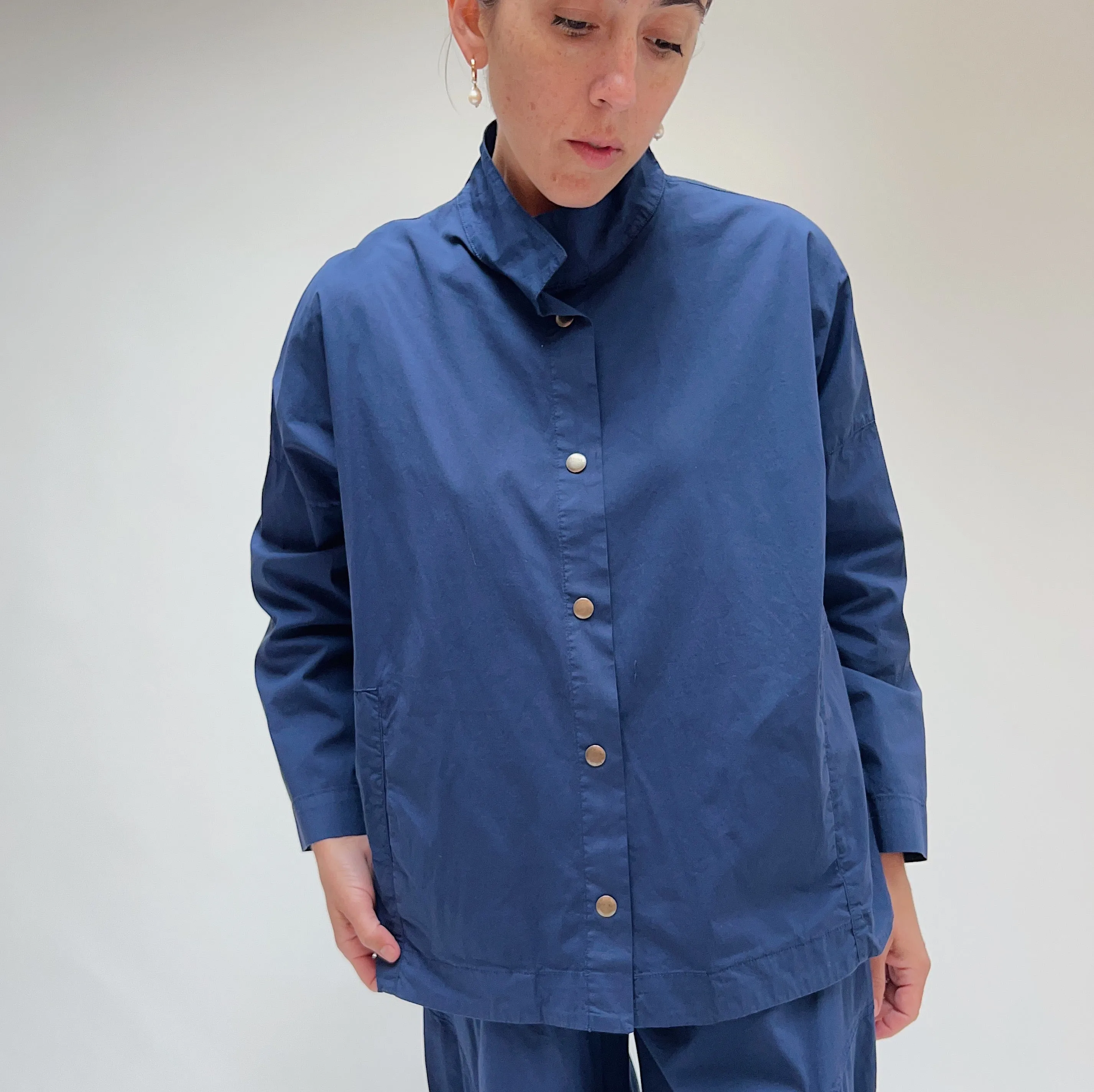 Eleven Stitch | Stand Collar Jacket in Midnight