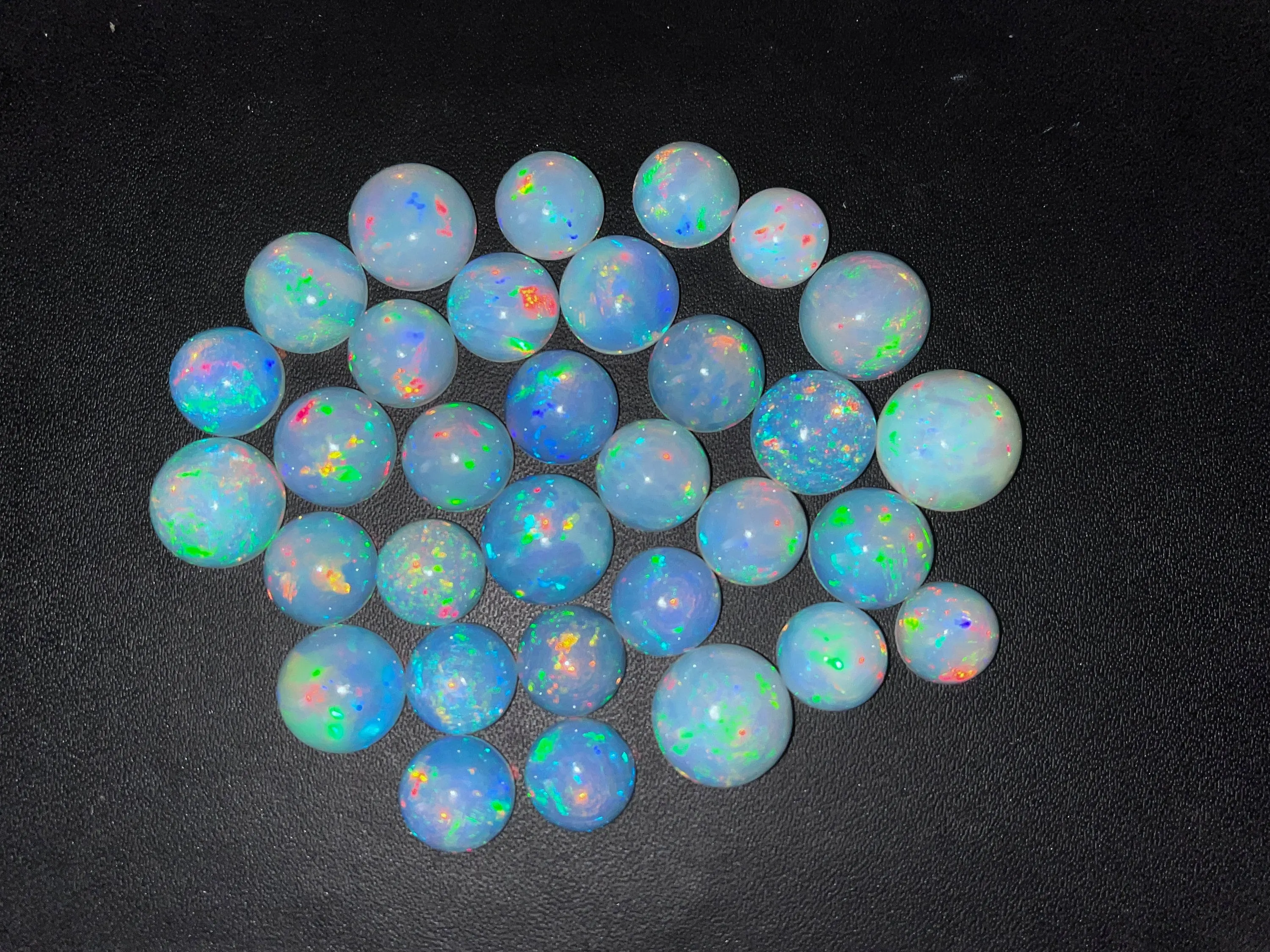 Ethiopian Welo Fire Opal Round Shape loose cabochons