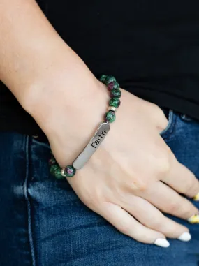 Faith In All Things Green Bracelet