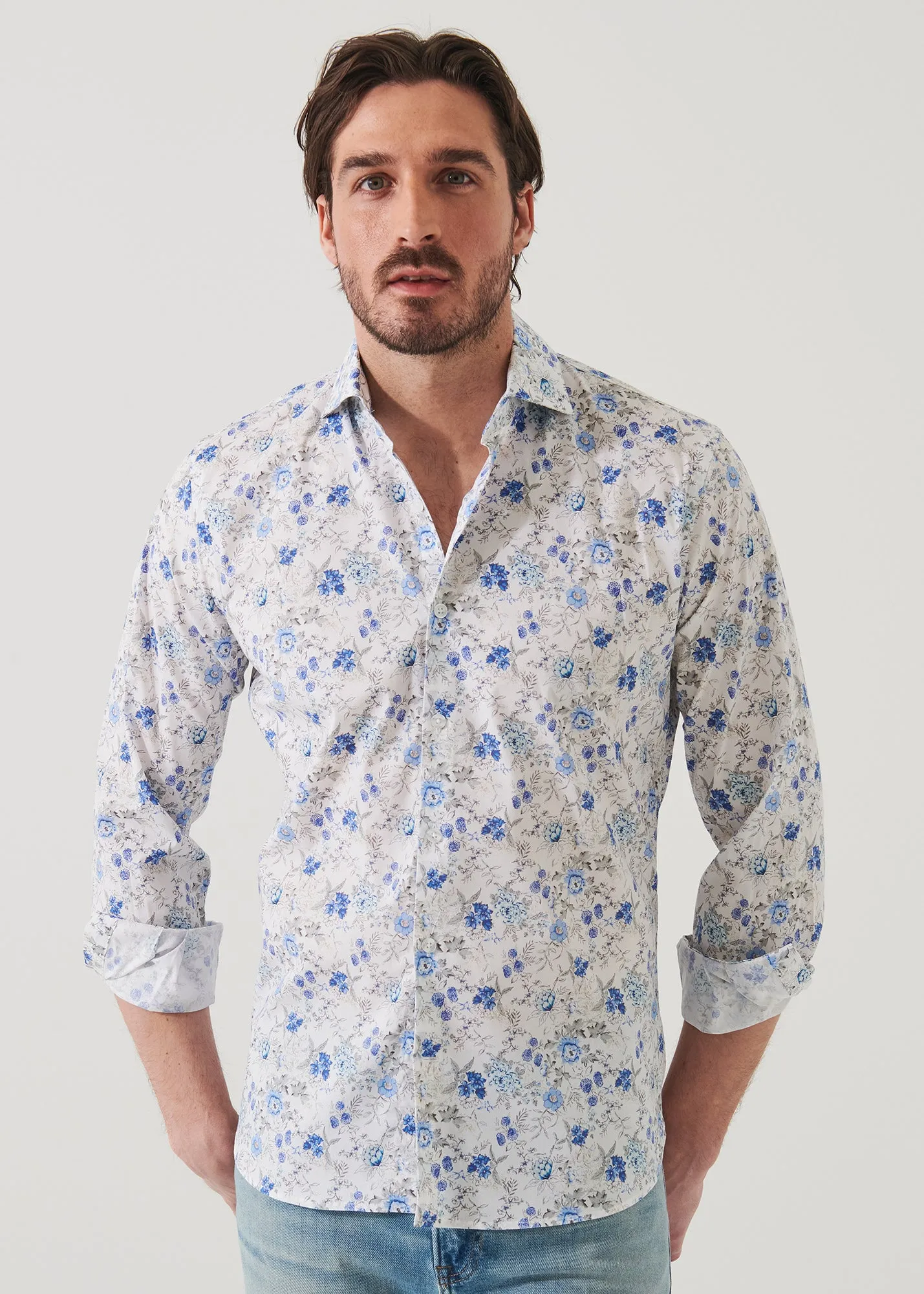 FLORAL LONG SLEEVE COTTON SHIRT