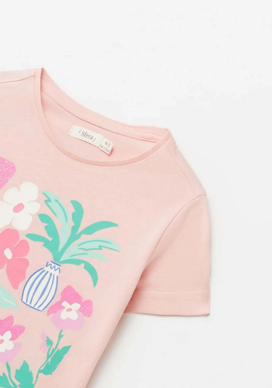 Floral Print T-Shirt - Pink