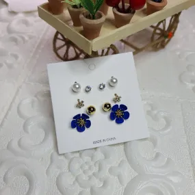 Floral Star Pearl Studs Combo