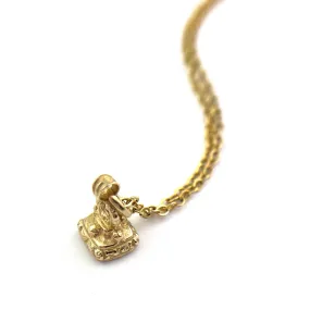 French Dove Wax Seal Necklace - Gold