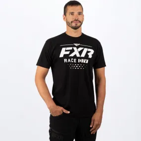 FXR Men's Race Div Premium Tee Black/White