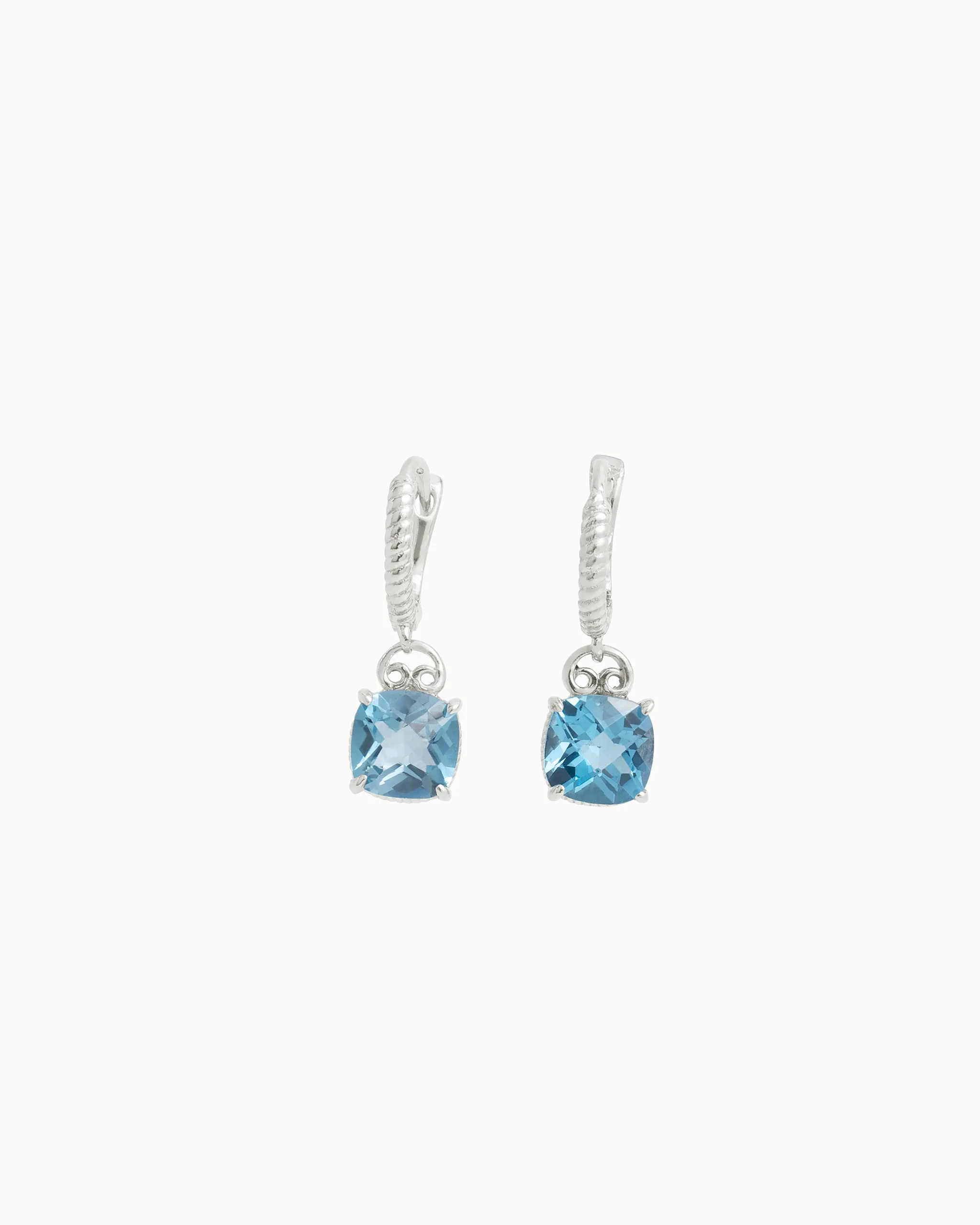 Gemstone Drop Huggie - Hampton Blue Topaz