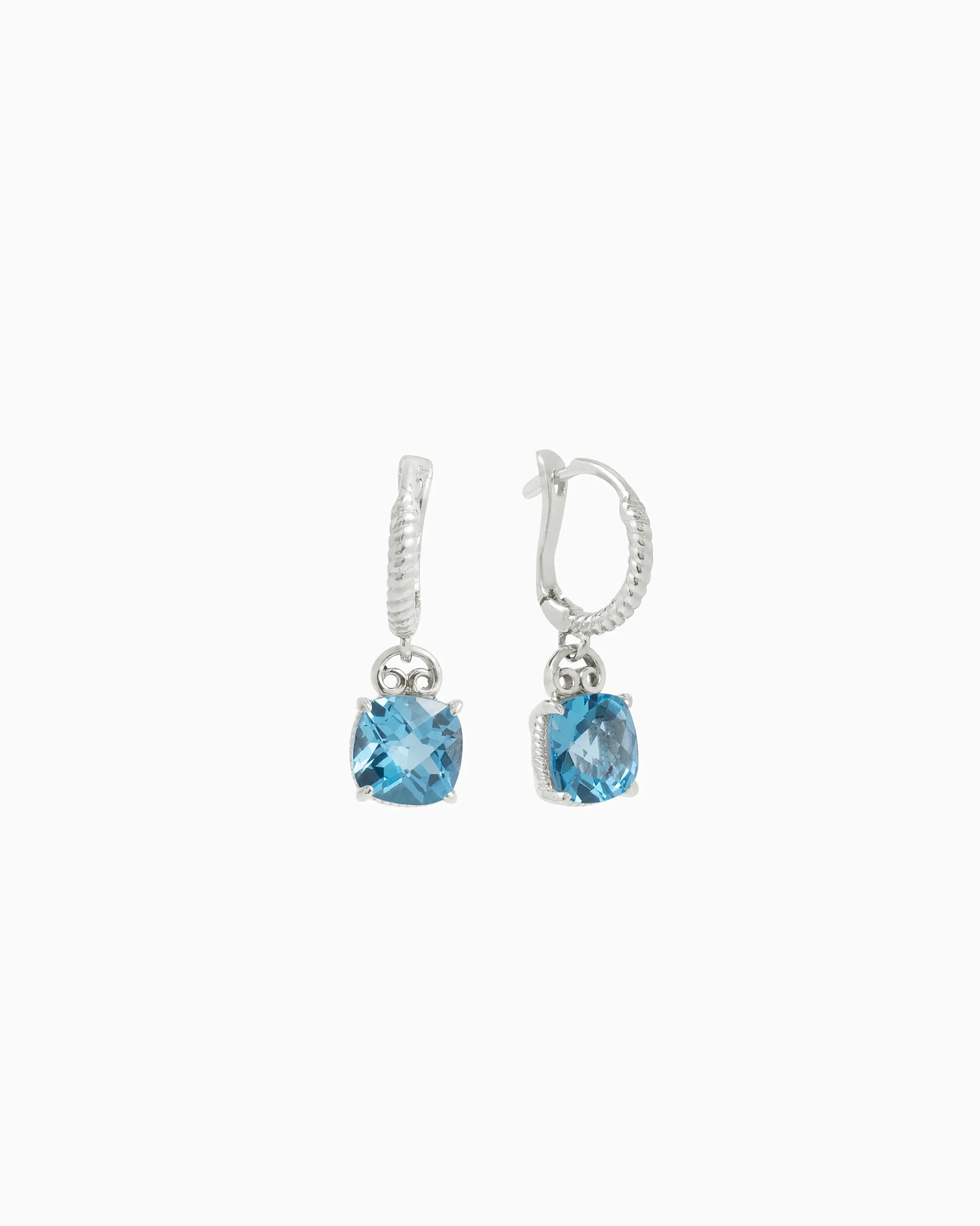 Gemstone Drop Huggie - Hampton Blue Topaz