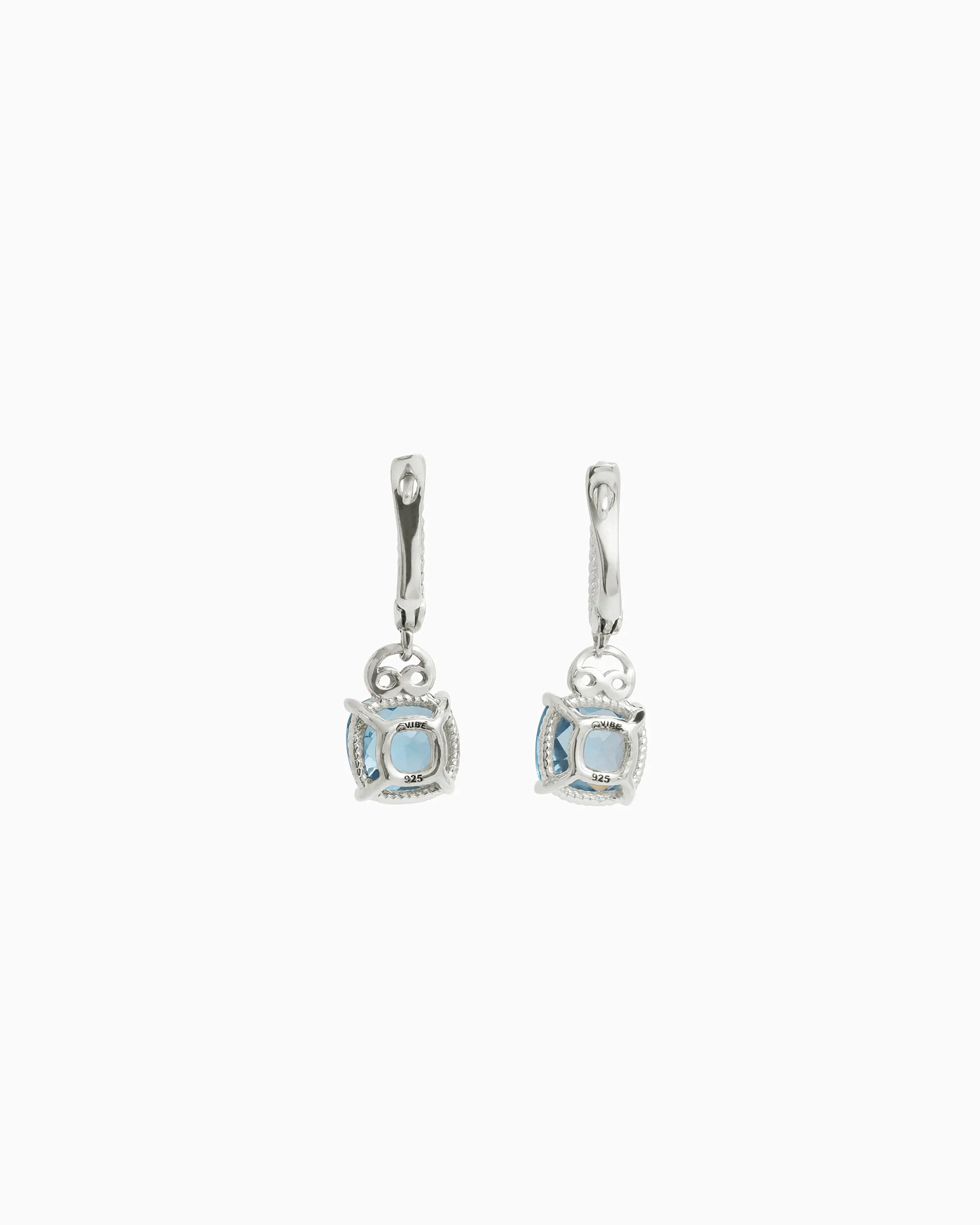 Gemstone Drop Huggie - Hampton Blue Topaz