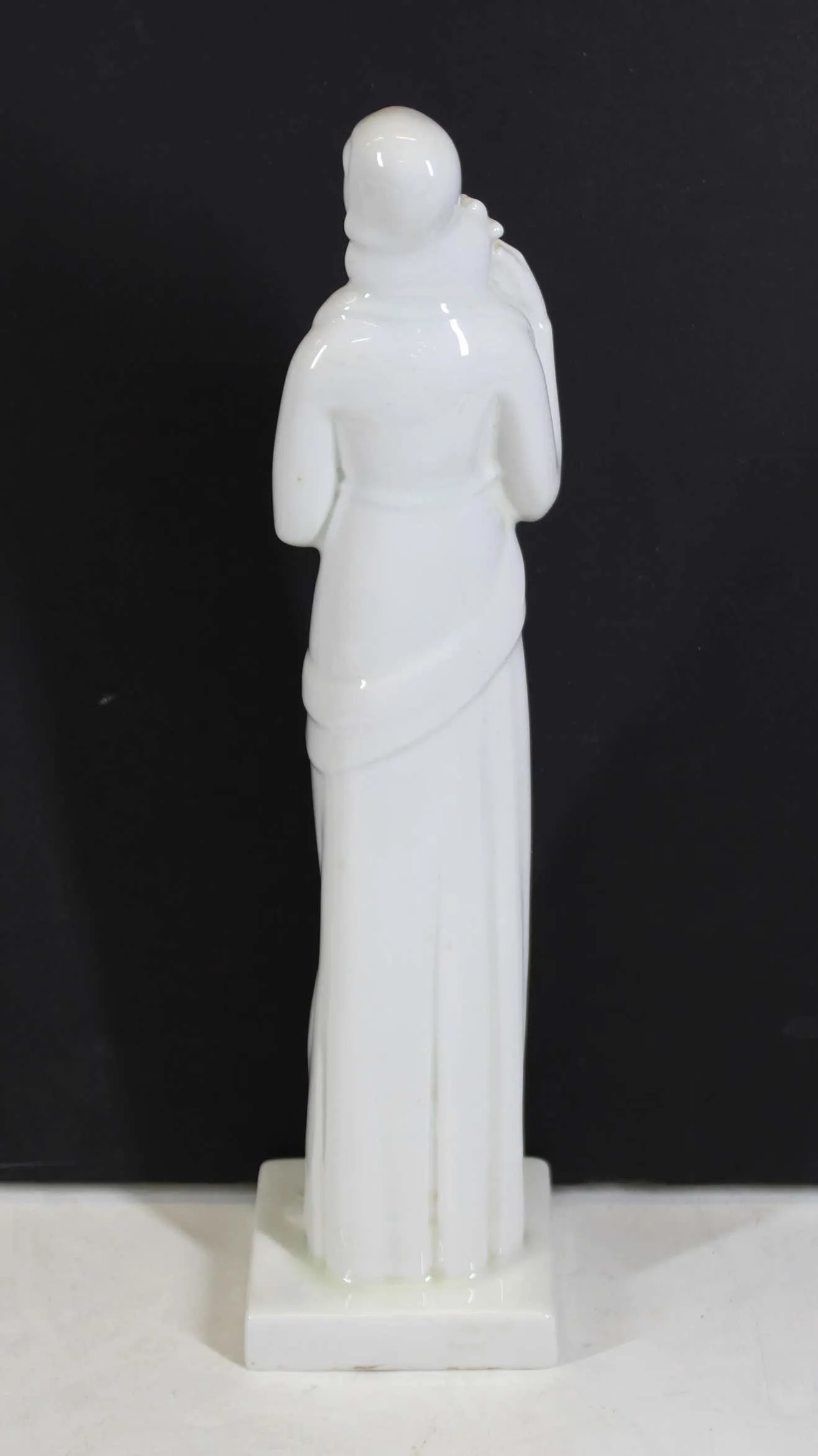 Geza De Vegh for Lamberton Art Deco Porcelain Woman with Olive Branch