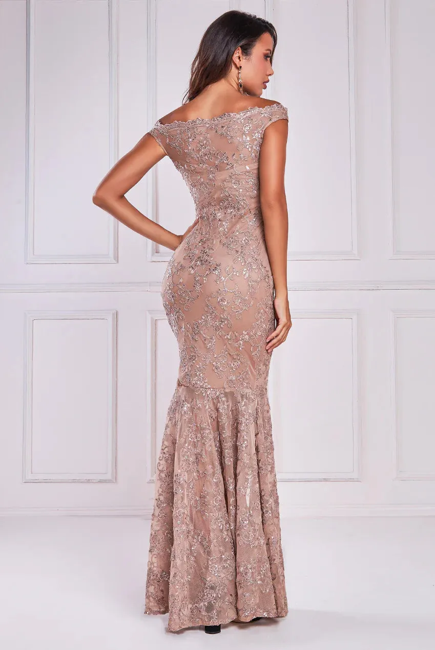 Goddiva Lace Scallop Edge Mermaid Maxi