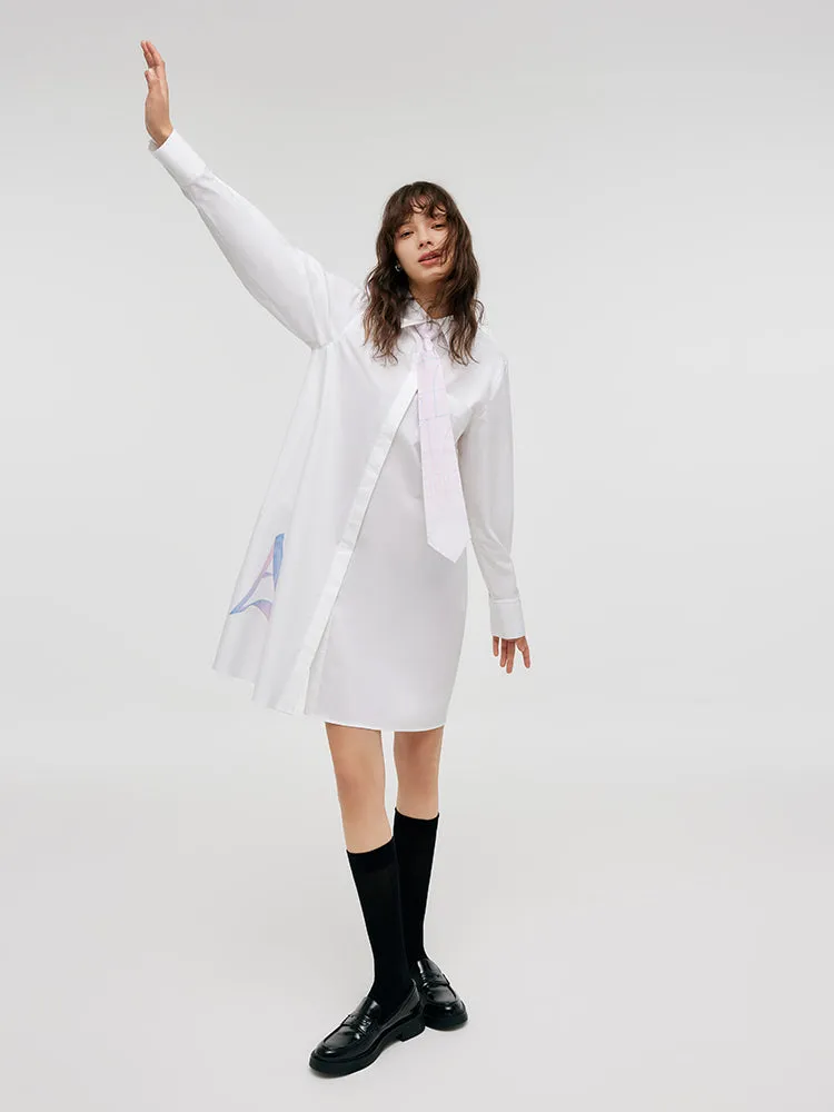 GOELIA X CHRISTINE PHUNG Shirt Dress With Necktie