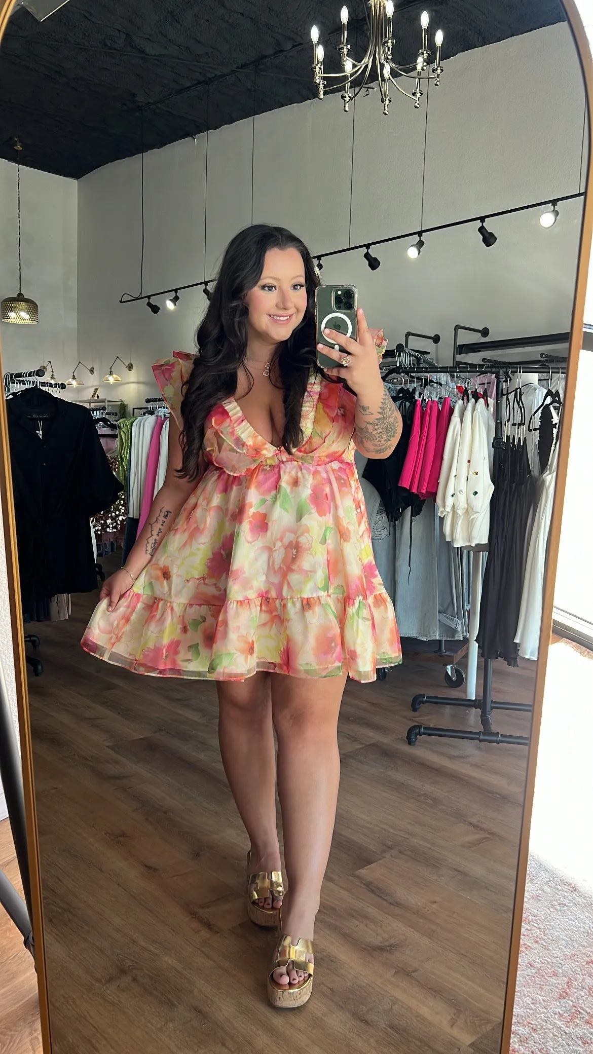 Happiness is Blooming Ruffle Dress