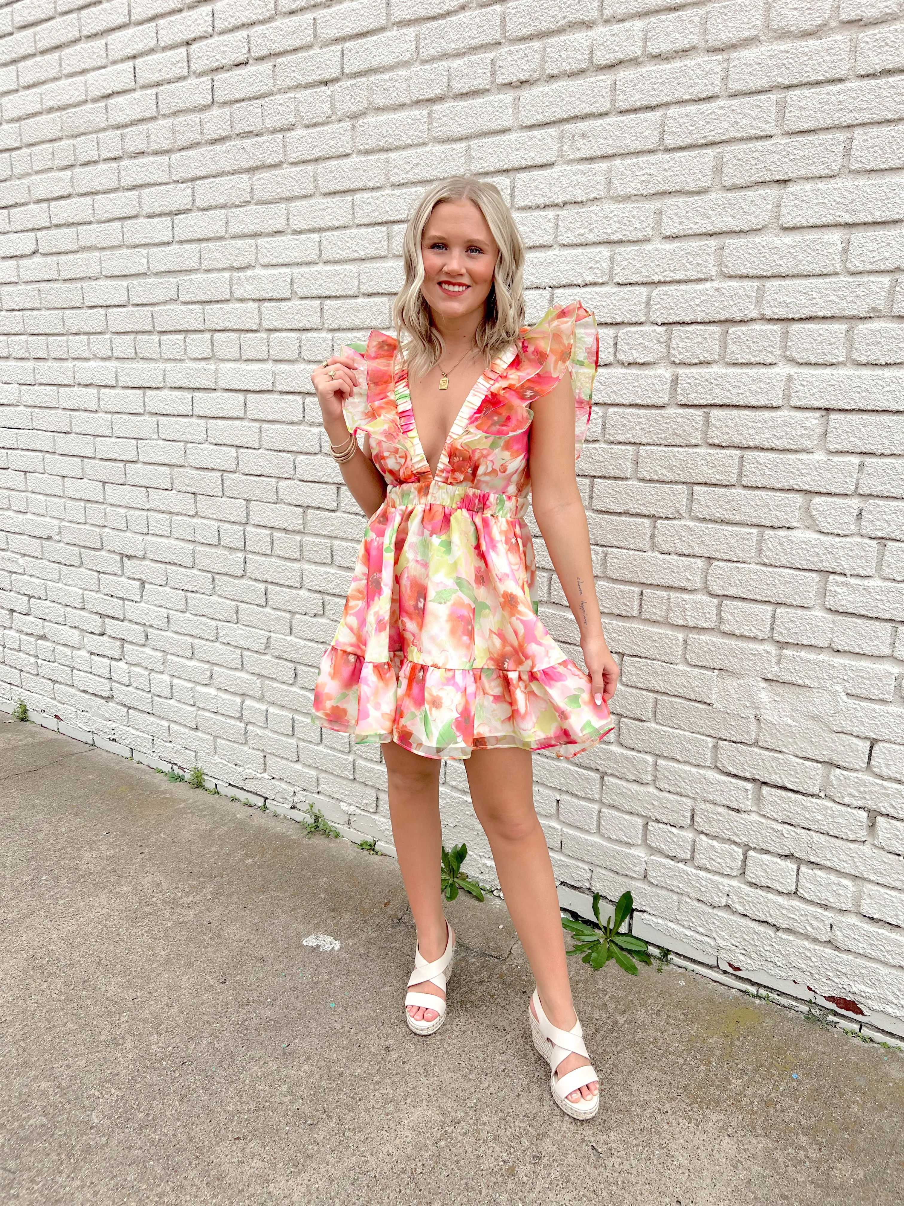 Happiness is Blooming Ruffle Dress