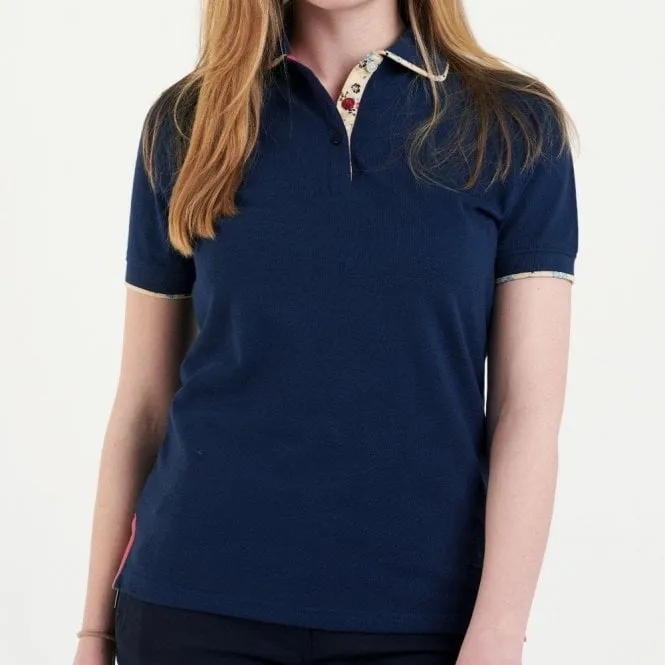 Hazy Blue Womens Short Sleeve Polo Shirt - Bella