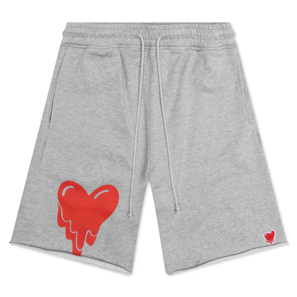 Heart Logo Sweatshort - Heather Grey