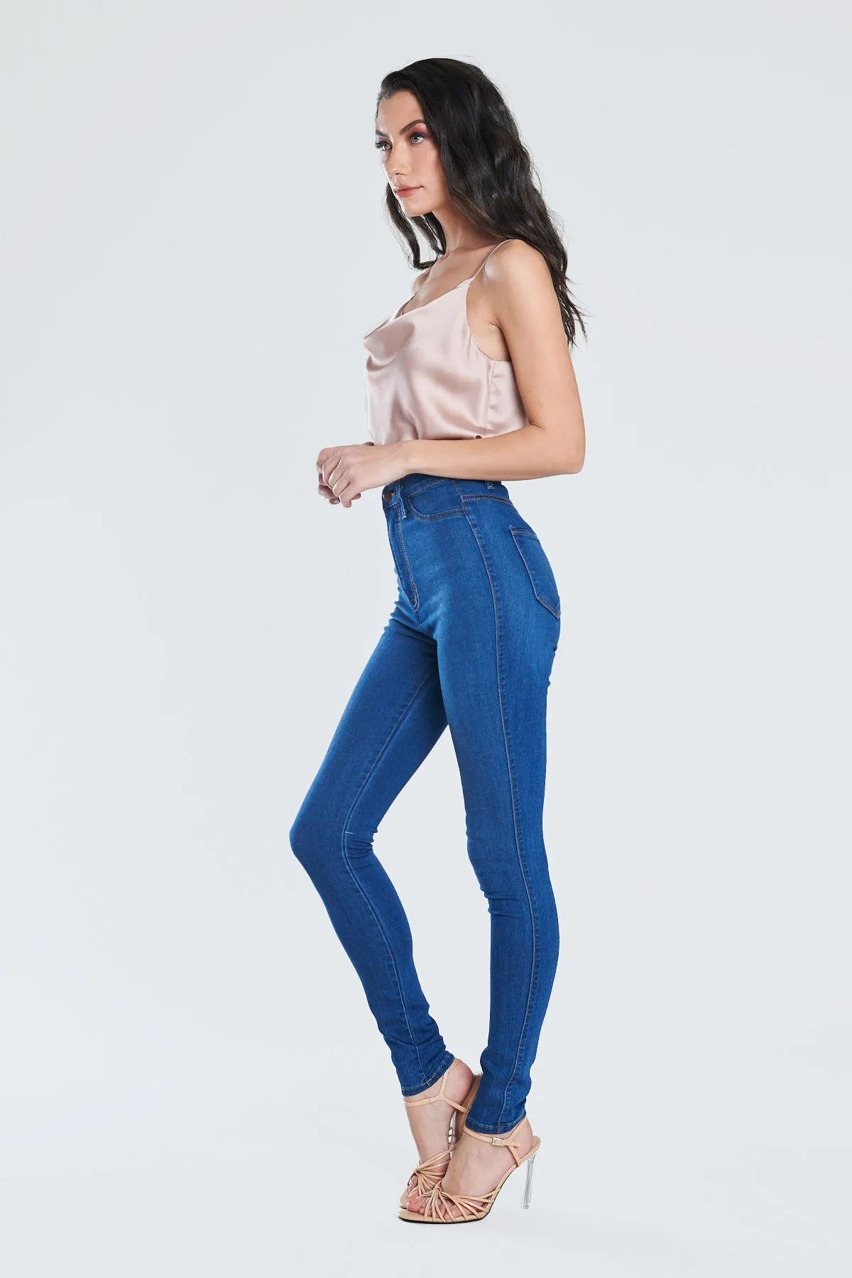 High Waist Stretch Skinny Jeans