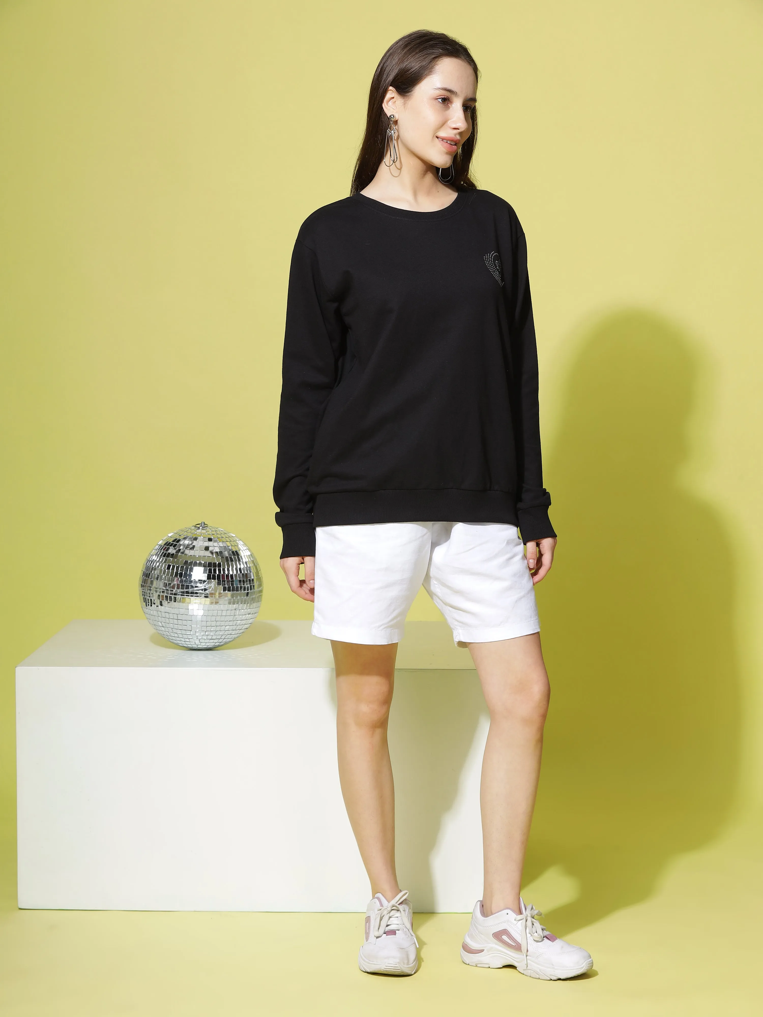 Hosiery Cotton Sweatshirt Black