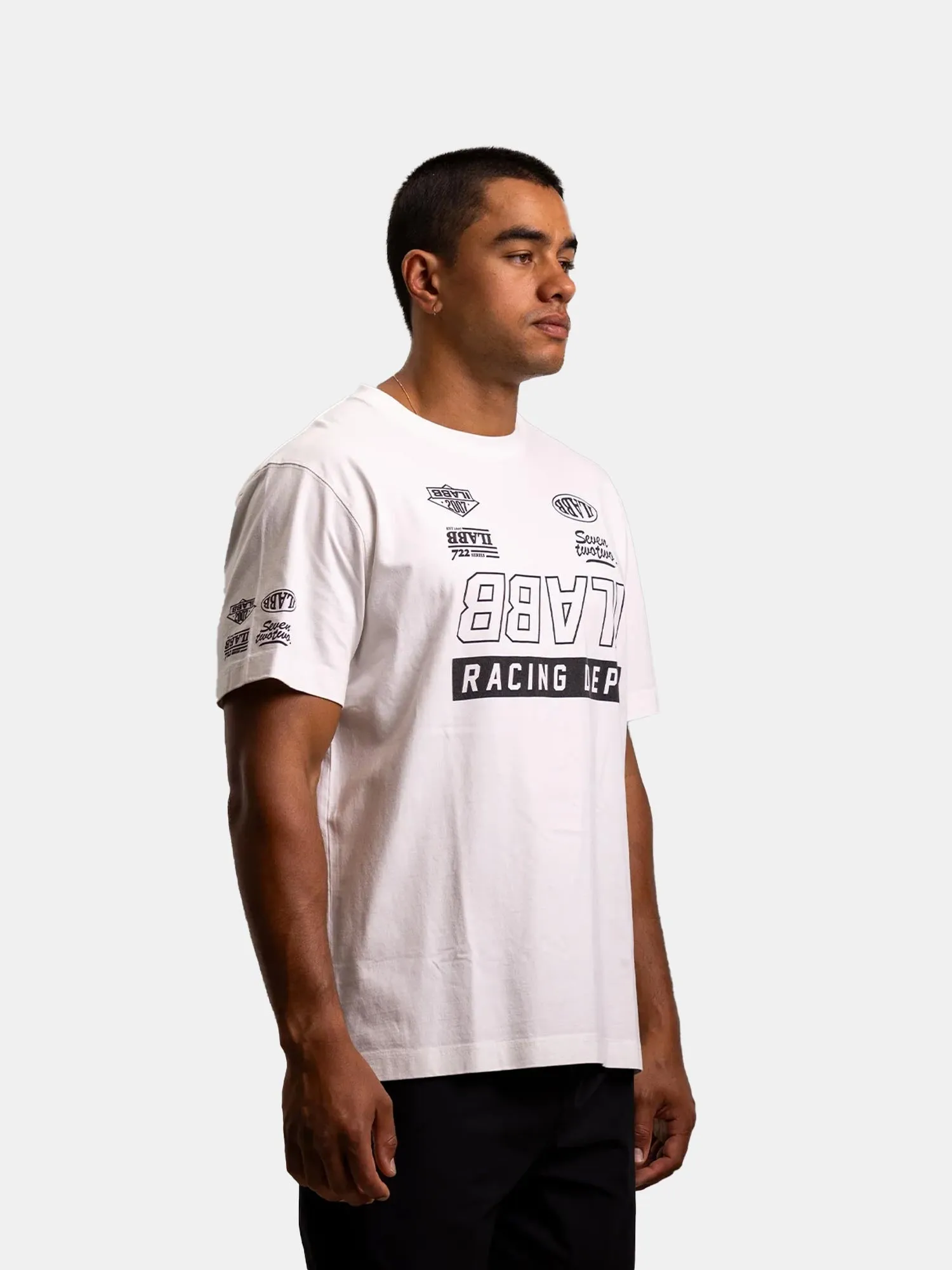 ilabb Race 3.0 Oversized Block Tee - Washed Chalk