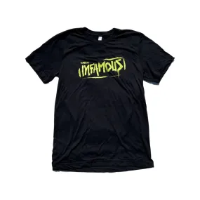 Infamous Cotton T-Shirt - Black / Volt