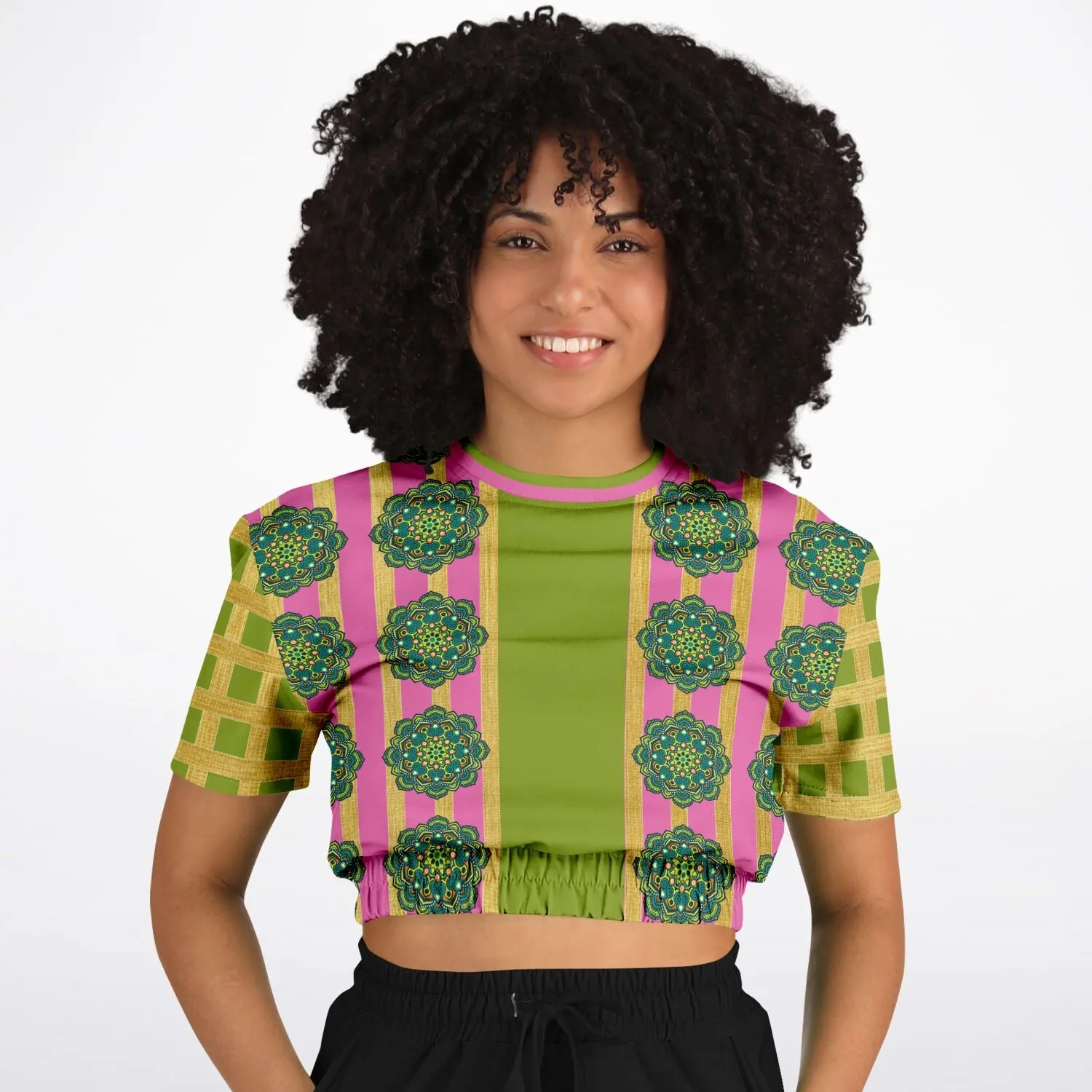 Jambalaya Deluxe Short Sleeve Cropped Eco-Poly Sweater