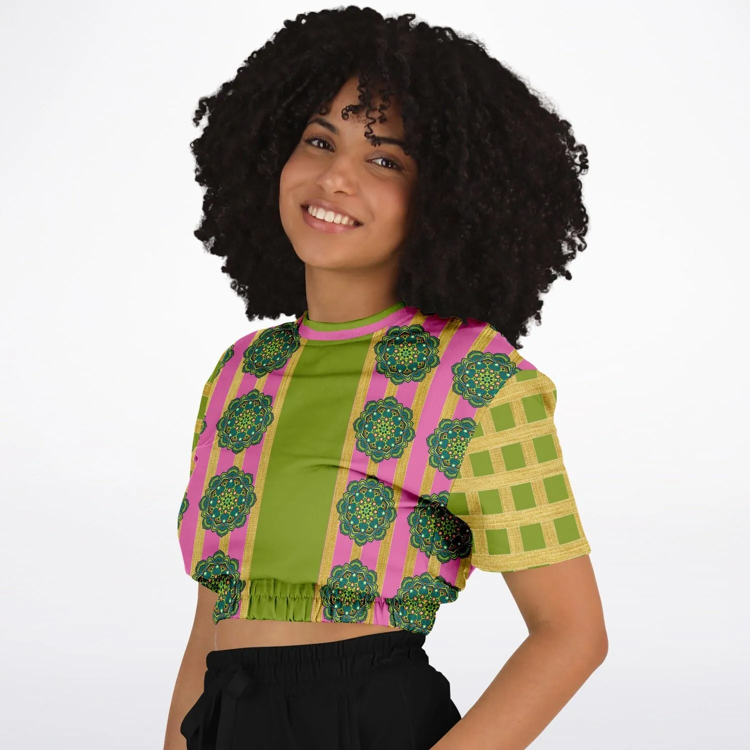 Jambalaya Deluxe Short Sleeve Cropped Eco-Poly Sweater