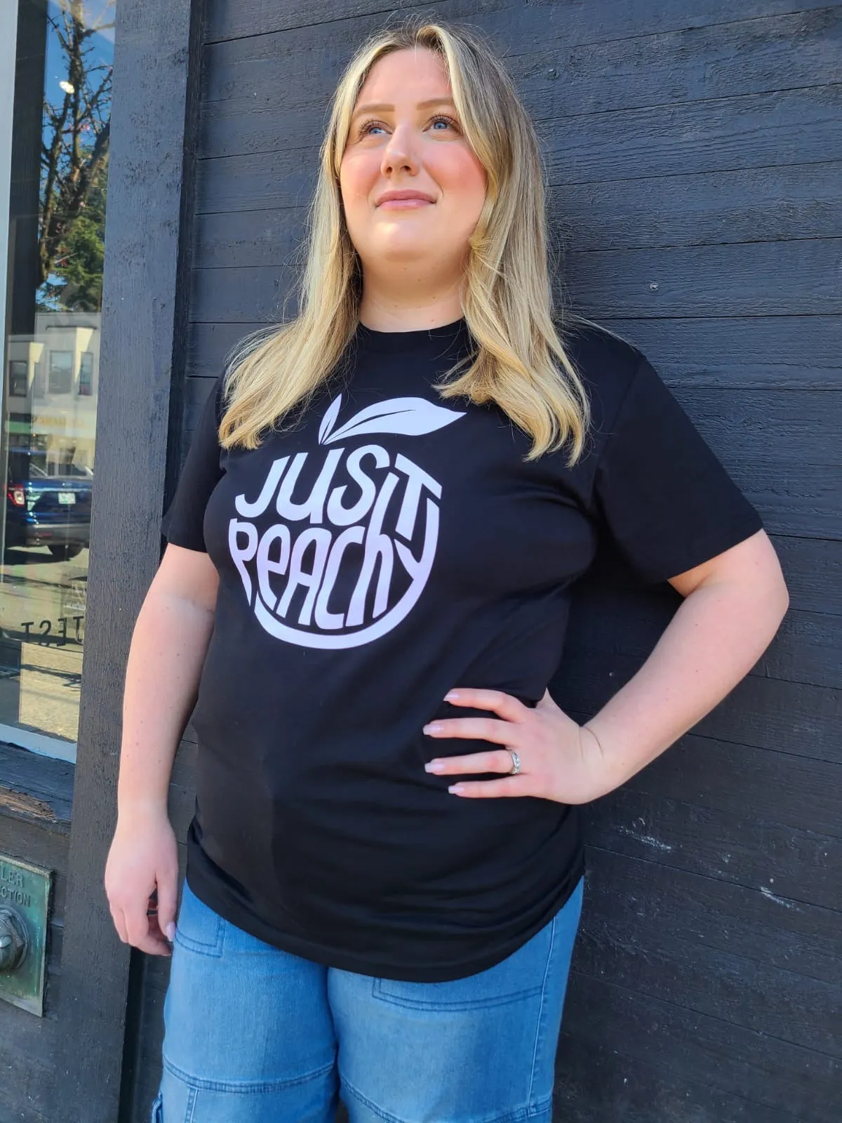 Just Peachy T-Shirt black with purple