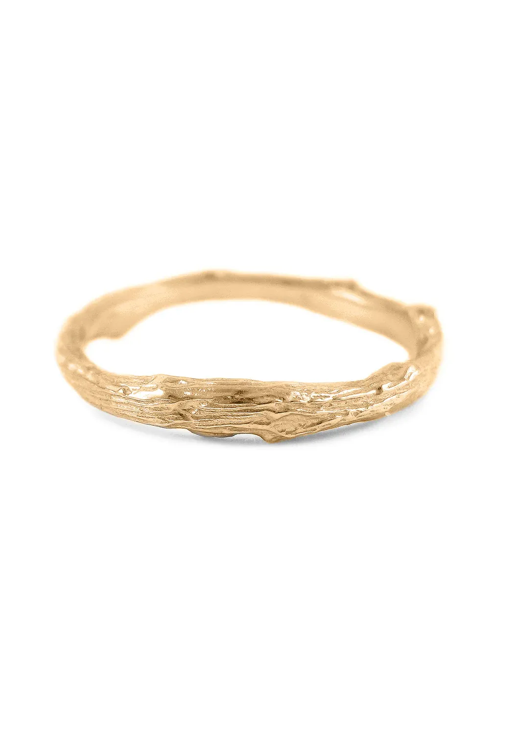 K. Brunini Sage 18K Rose Gold Small Twig Wedding Band