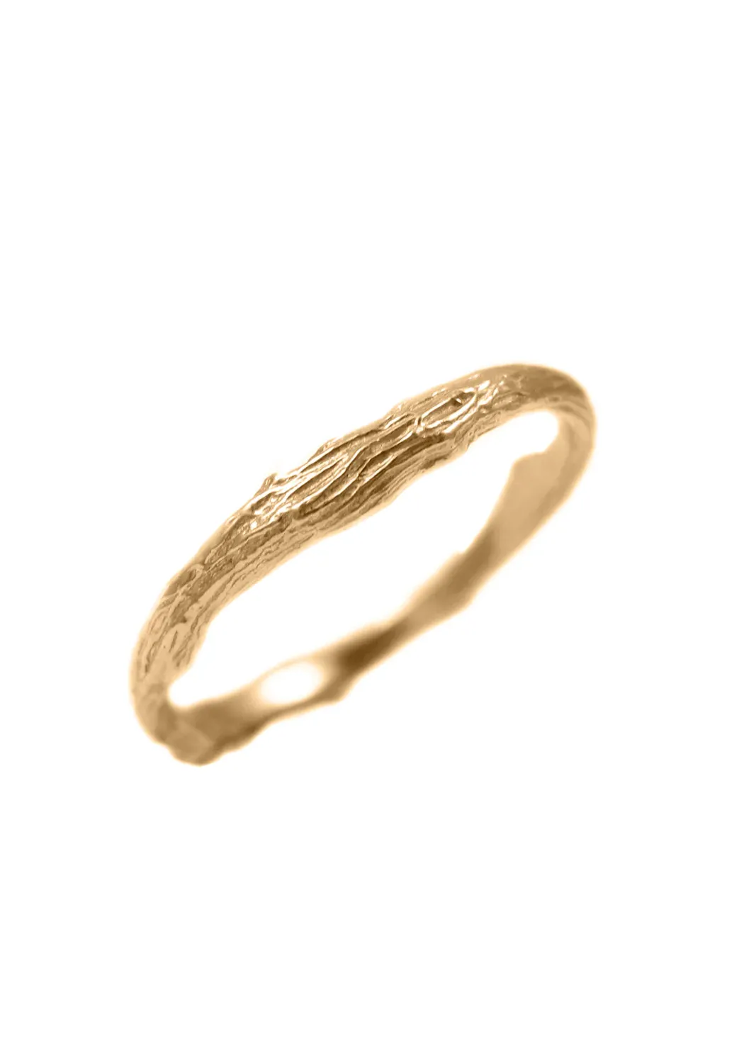 K. Brunini Sage 18K Rose Gold Small Twig Wedding Band