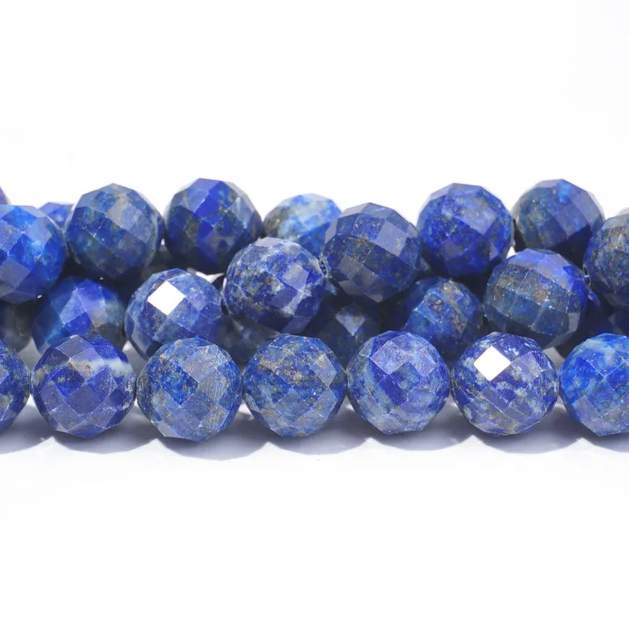 Lapis 10mm Round Faceted - 15-16 Inch