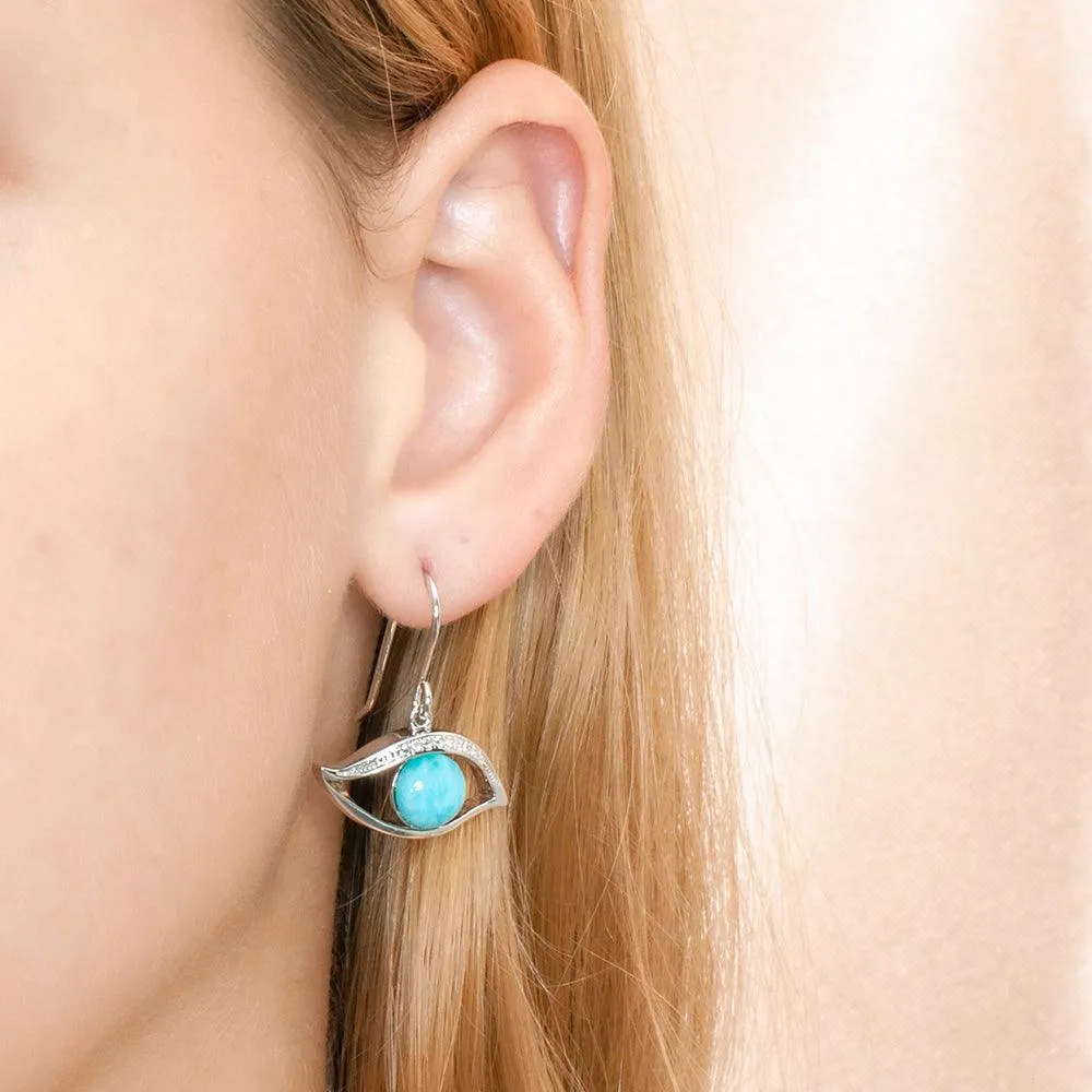 Larimar Eye of the Sea Earrings