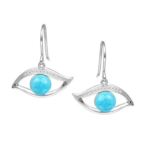 Larimar Eye of the Sea Earrings