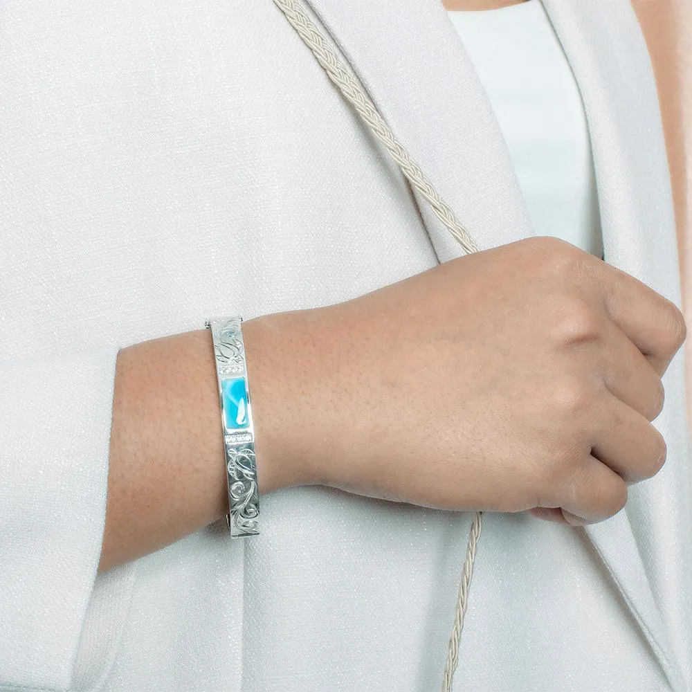 Larimar Honu Bar Bangle