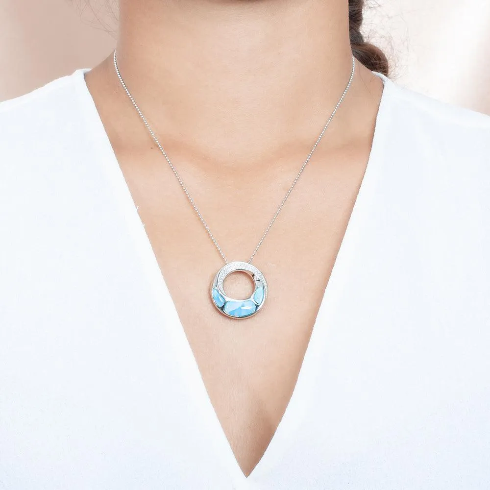 Larimar Kanaloa Infinity Pendant