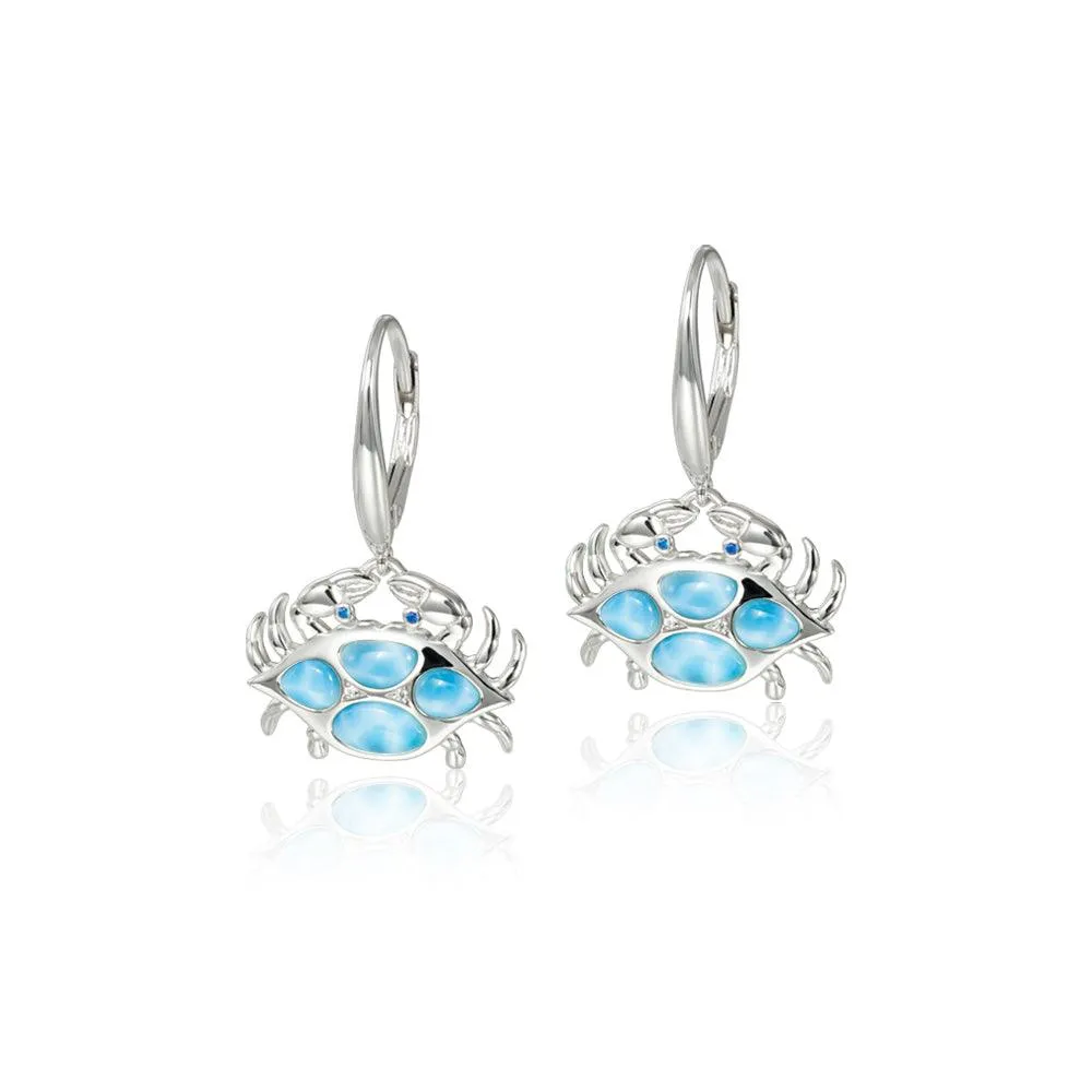 Larimar Mighty Crab Earrings