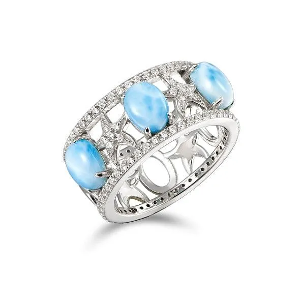 Larimar Sea Star Infinity Ring