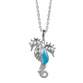 Larimar Seahorse Lovers Pendant