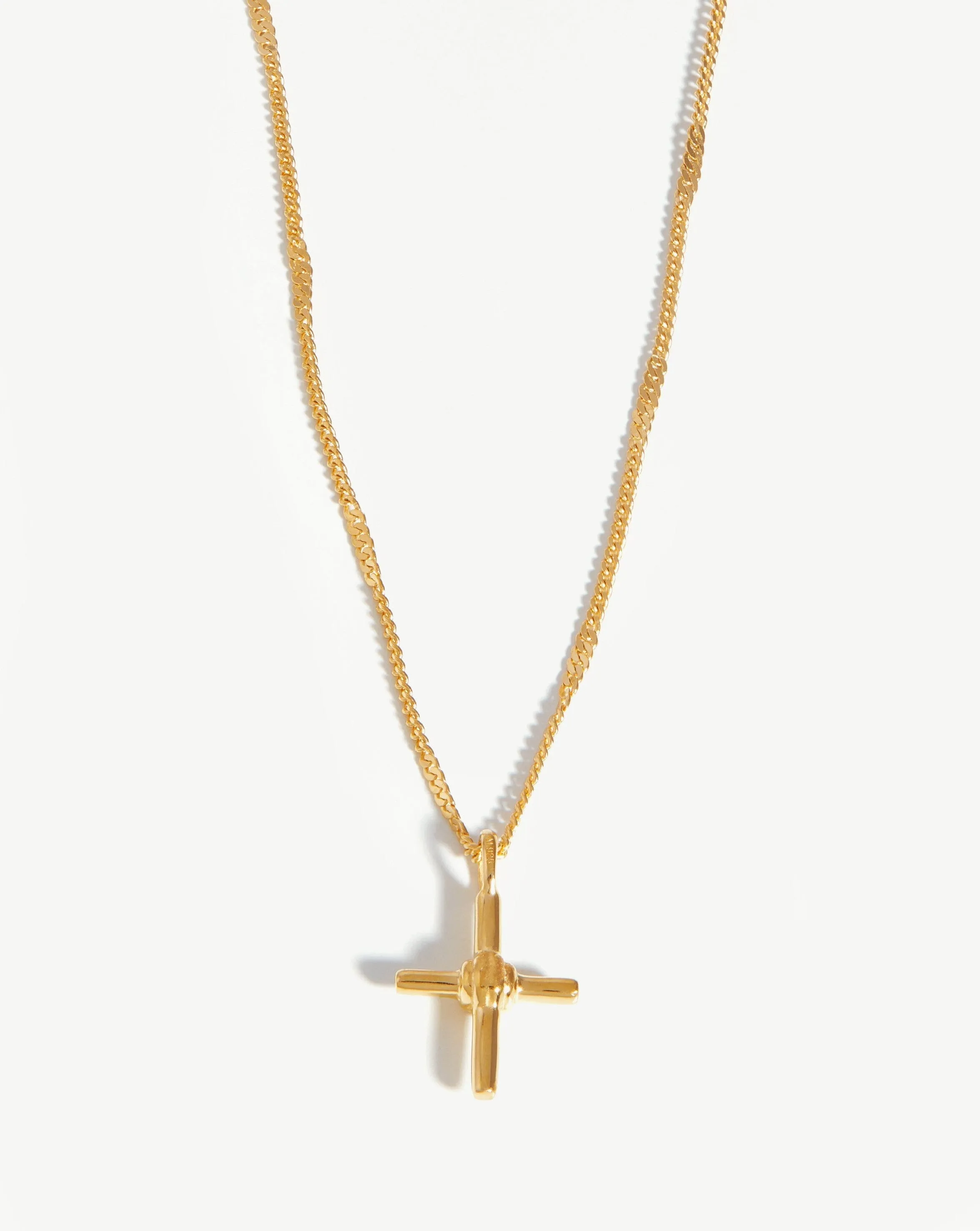 Lucy Williams Ridge Cross Necklace | 18ct Gold Plated Vermeil