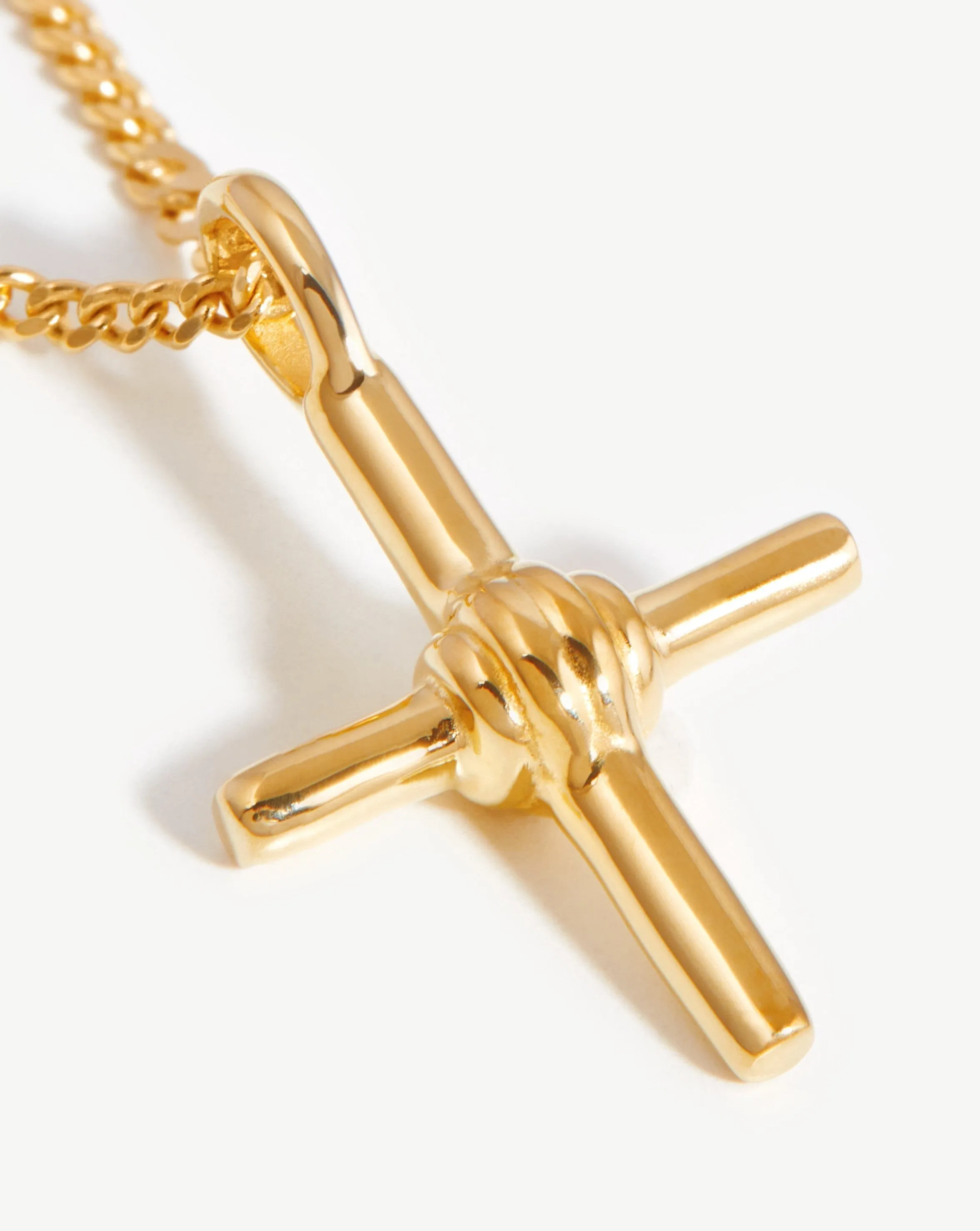 Lucy Williams Ridge Cross Necklace | 18ct Gold Plated Vermeil