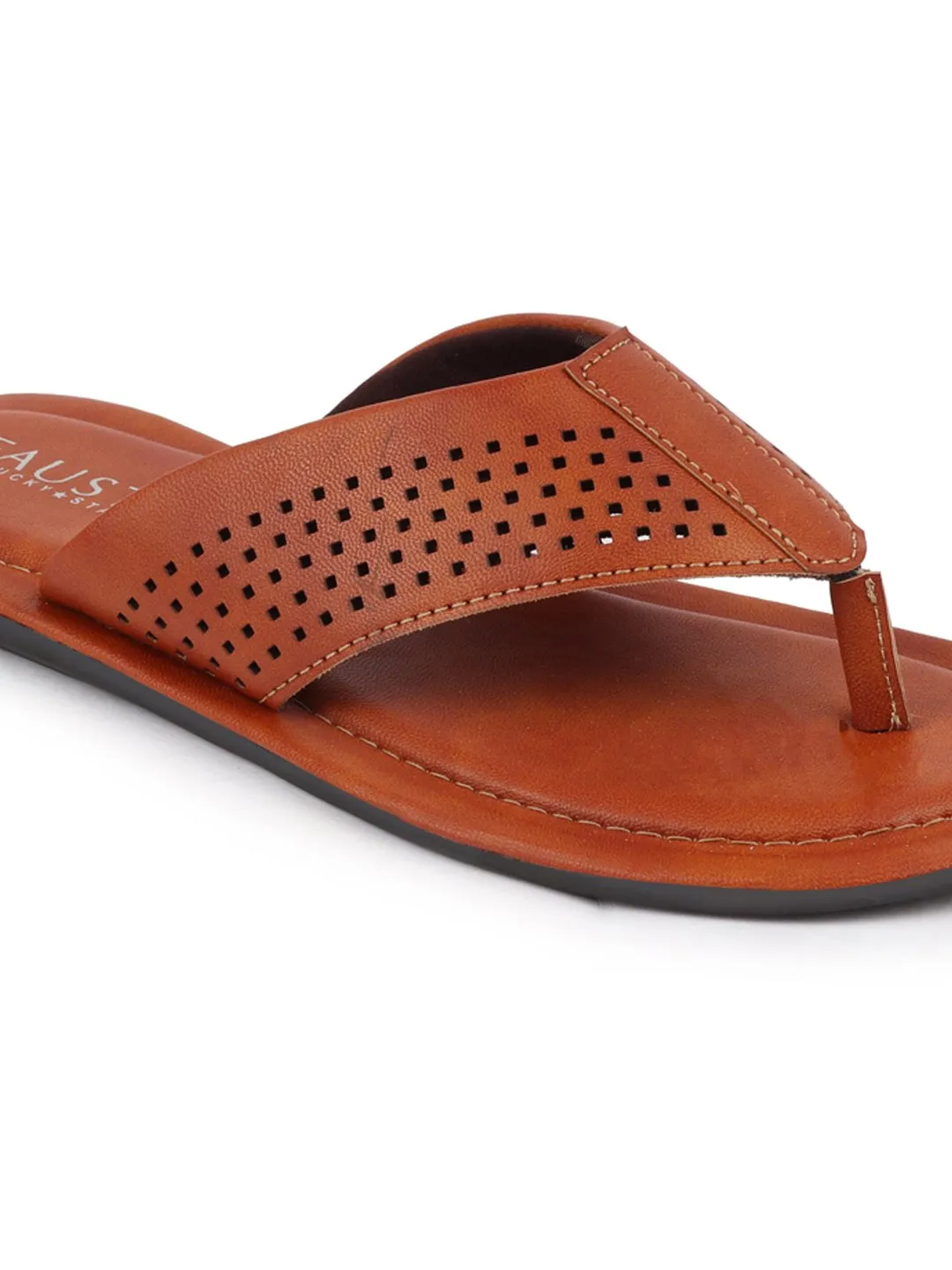 Men Tan Indoor & Outdoor Slippers