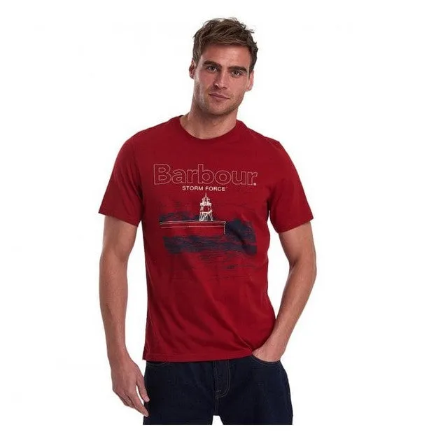 Men's Barbour | Fareland Crewneck T-Shirt | Crimson