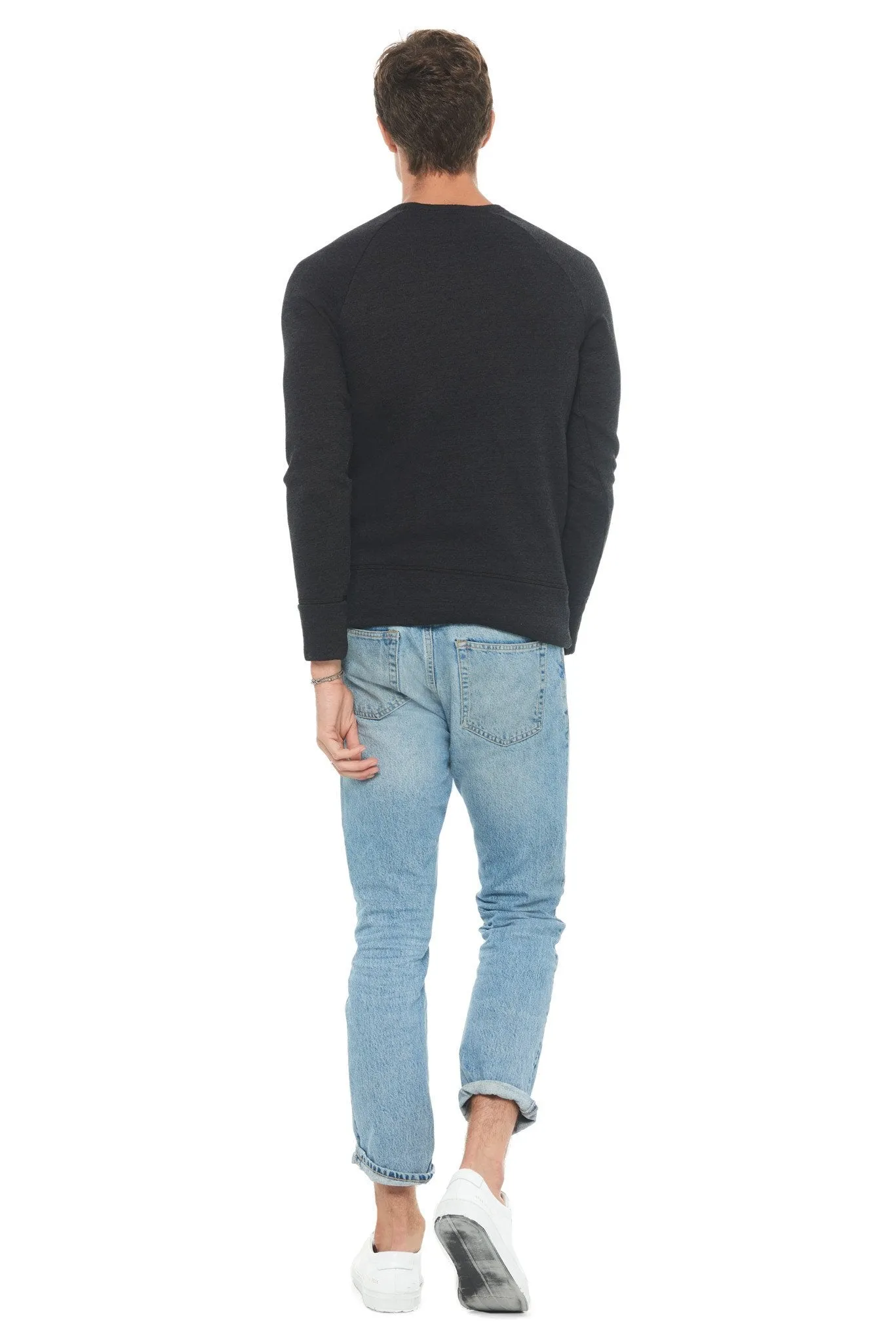 Men's French Terry Relaxed Fit Crew Neck Sweatshirt