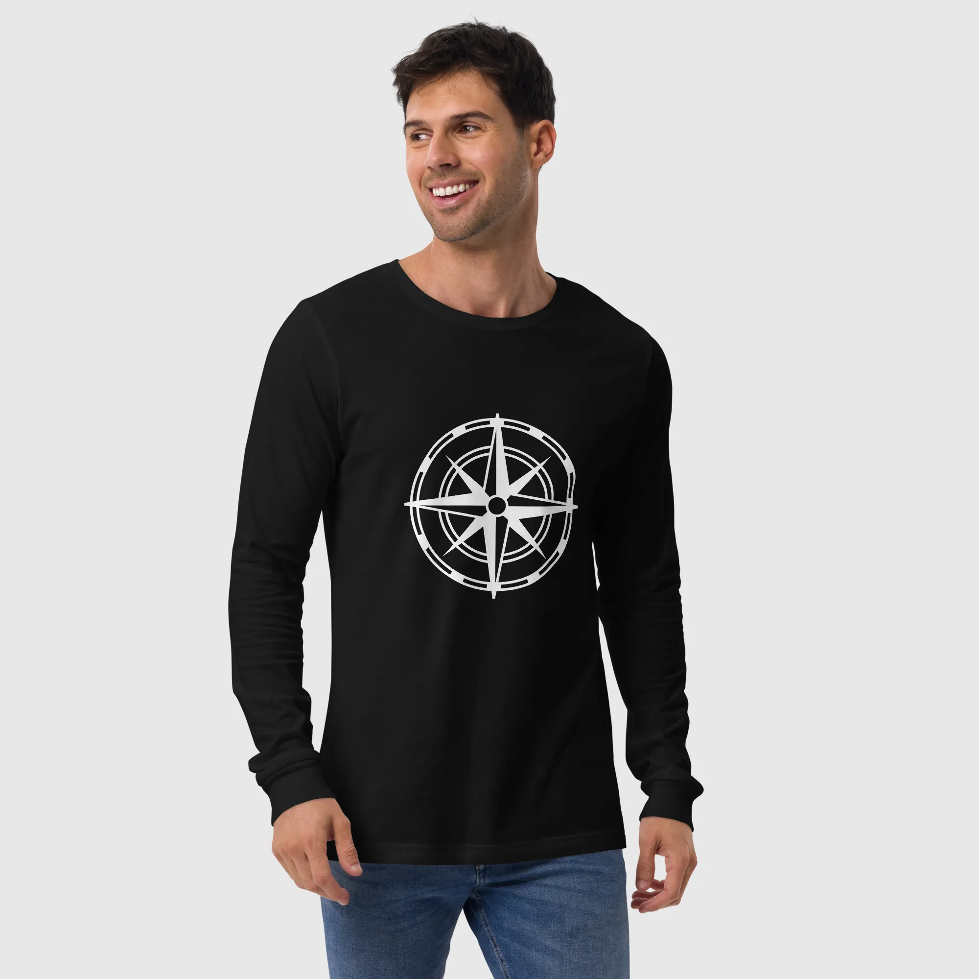 Men's Long Sleeve Tee - Compass