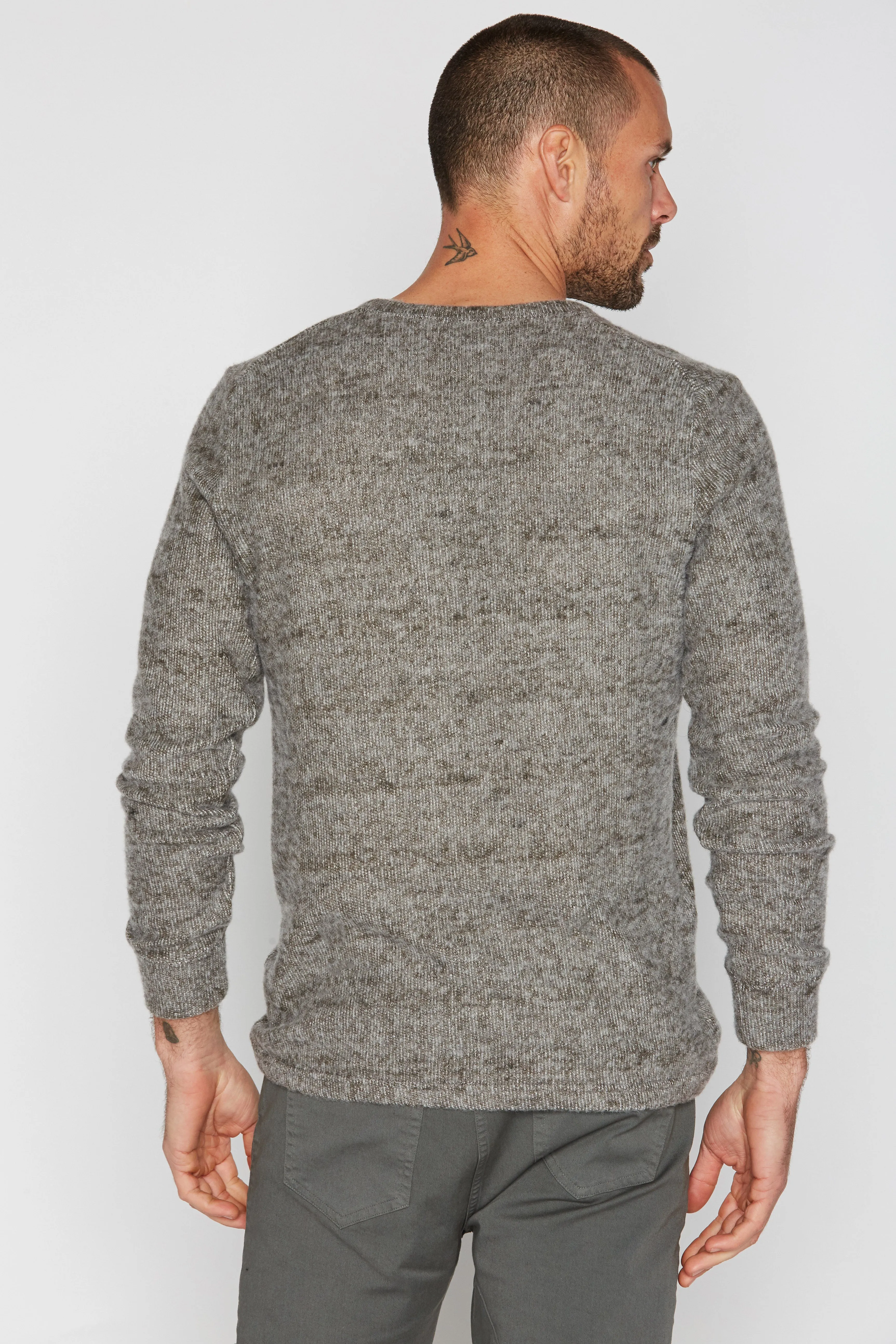 Men's Soft Knit Melange V-Neck Sweater