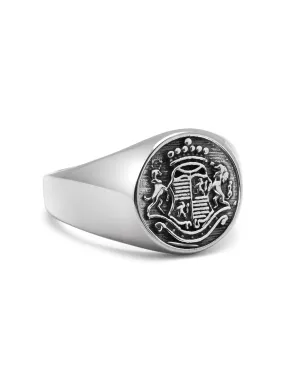 Men's Stainless Steel Crest Ring