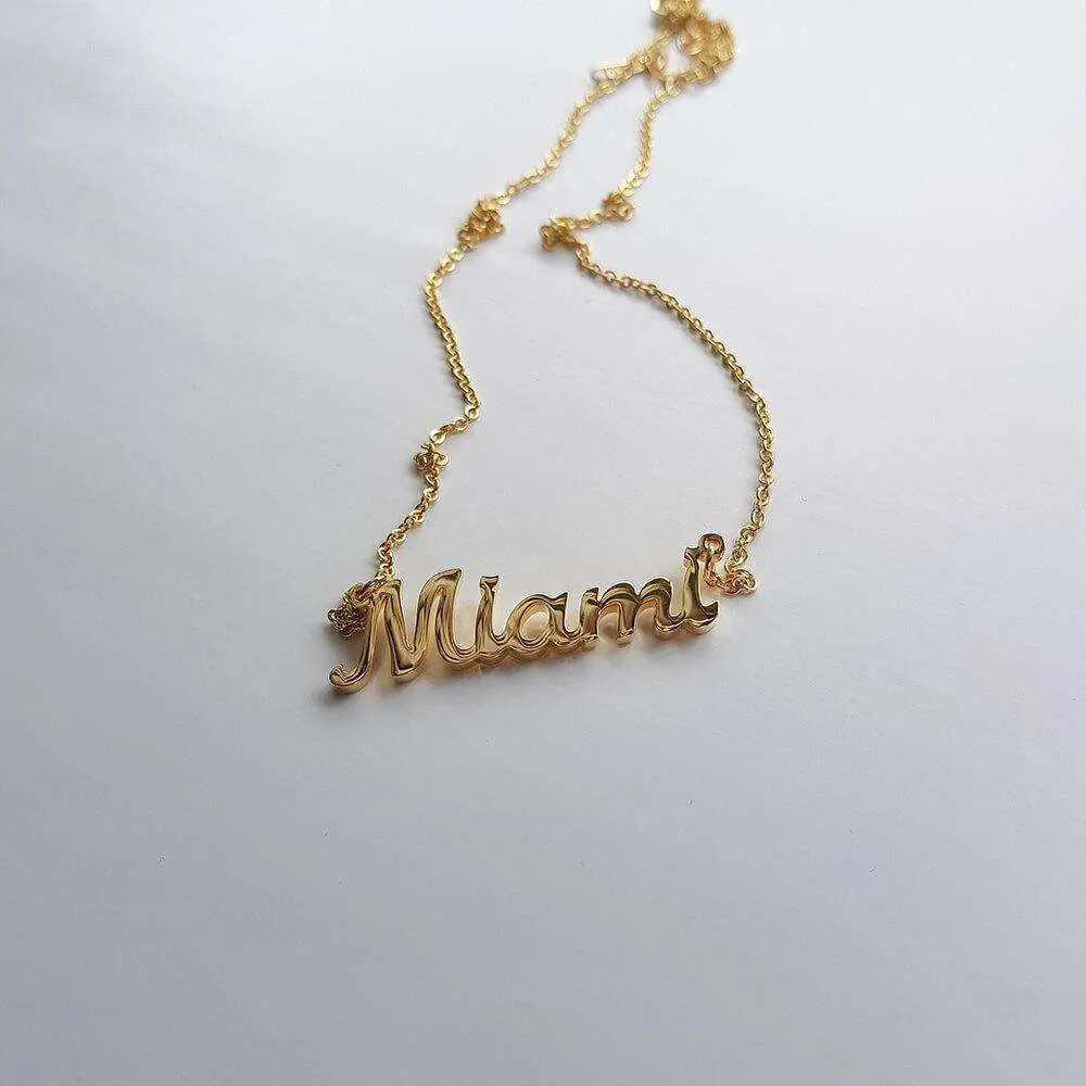 Miami Custom Name Necklace