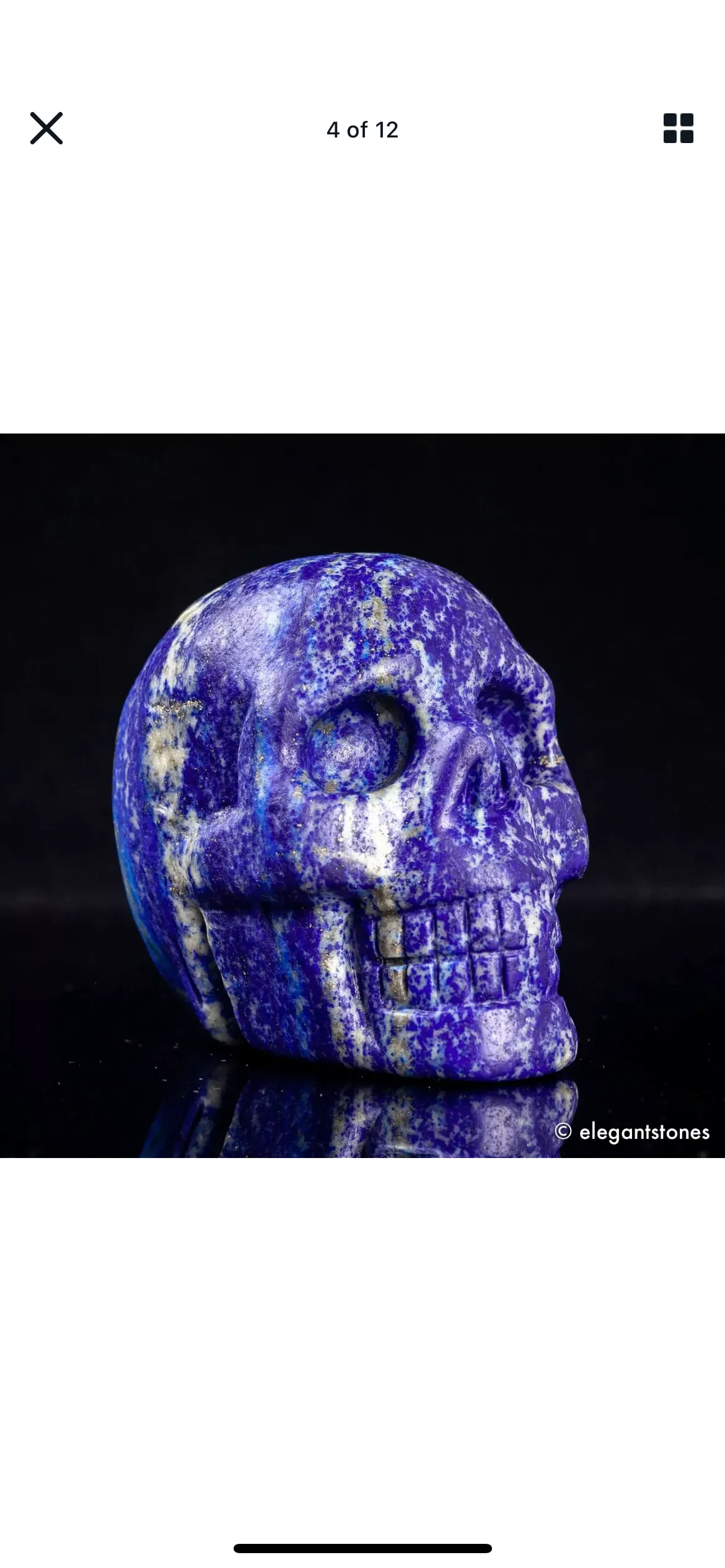 Natural Lapis Lazuli Skull