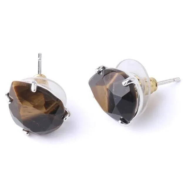 Natural Stones Water Drop Shape Stud Earrings