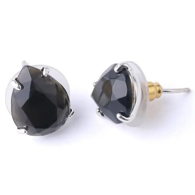 Natural Stones Water Drop Shape Stud Earrings