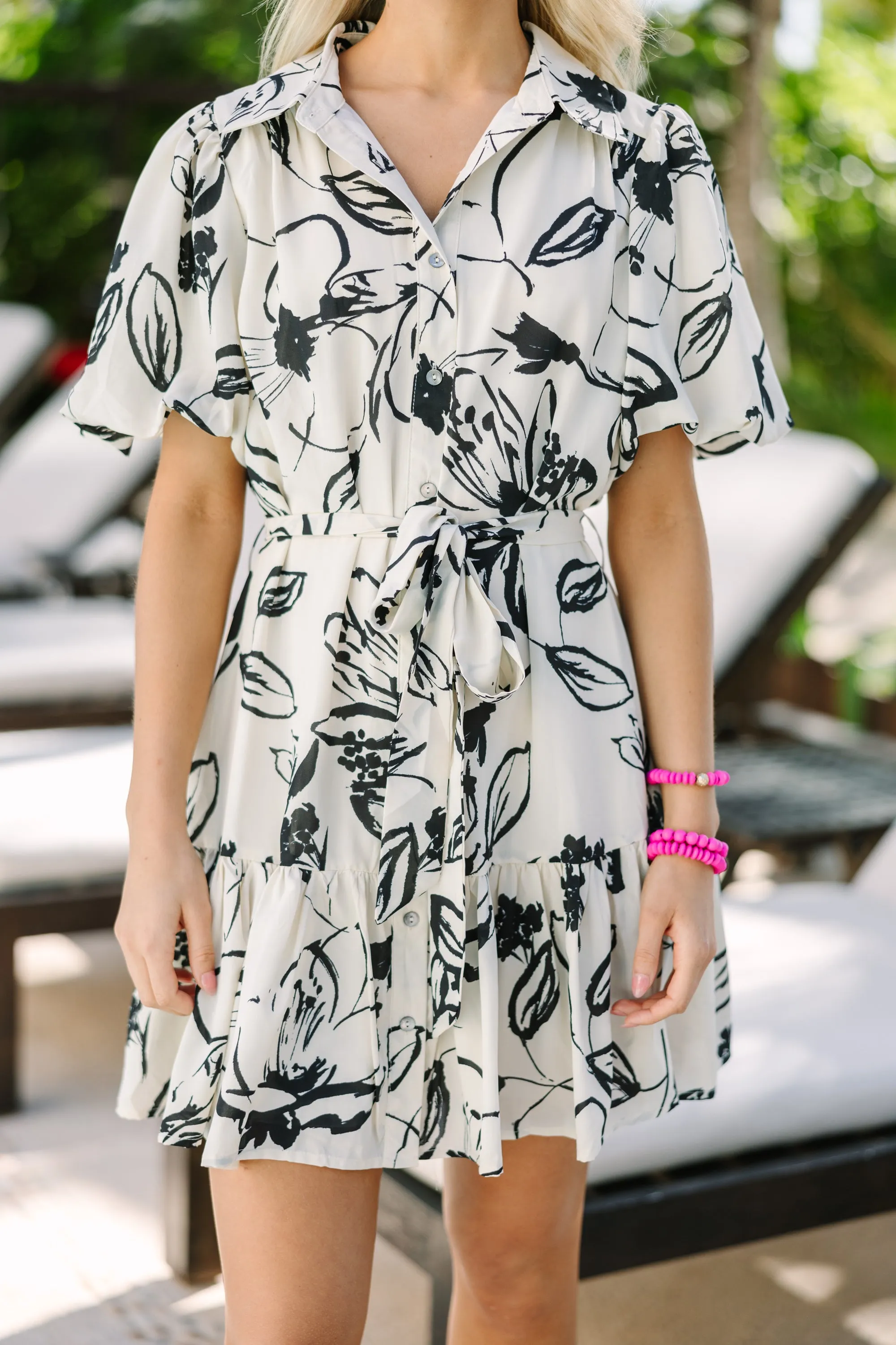 Never Let You Go Black Floral Dress