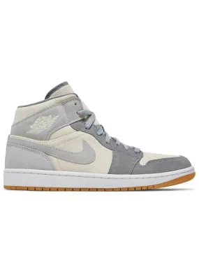 Nike Air Jordan 1 Mid SE Coconut Milk Particle Grey (GS)